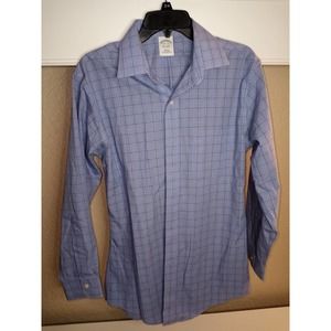 Brooks Brothers 15 1/2 32 Dress Shirt Blue Plaid